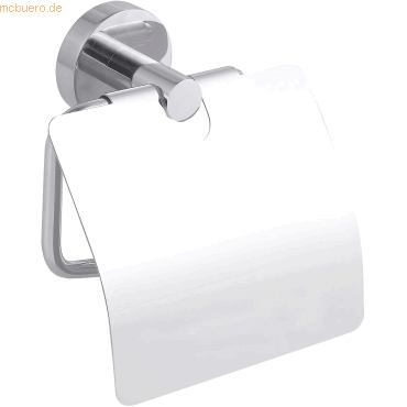 Tesa WC-Papierrollenhalter Smooz mit Deckel inkl. Klebelösung von Tesa