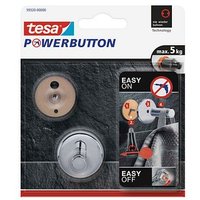 tesa Handtuchhaken Powerbutton Universal Small chrom, 1 St. von Tesa