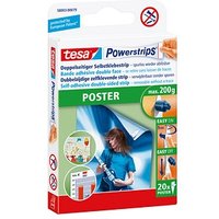 tesa Powerstrips POSTER Klebestreifen für max. 200,0 g 1,5 x 4,5 cm, 20 St. von Tesa