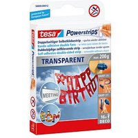 tesa Powerstrips TRANSPARENT Klebestreifen für max. 200,0 g 1,5 x 4,2 cm, 16 St. von Tesa