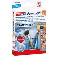 tesa Powerstrips TRANSPARENT Klebestreifen für max. 1,0 kg 2,0 x 5,0 cm, 8 St. von Tesa