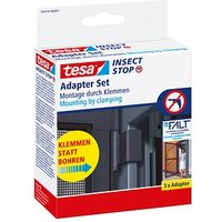 tesa Klemmscharnier für Fliegengitter Insect Stop Falt Adapter Set anthrazit von Tesa