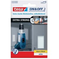 tesa Klettband ON & OFF® EXTRA STRONG weiß, 2 St. von Tesa