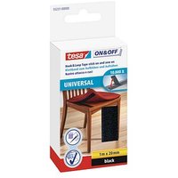 tesa Klettband ON & OFF® UNIVERSAL schwarz, 1 Rolle von Tesa