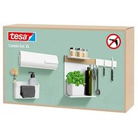 tesa Küchen-Organizer Kombi Set XL weiß 86,5 x 14,0 x 34,0 cm von Tesa