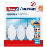 tesa Oval Small Klebehaken für max. 1,0 kg 1,4 x 3,4 cm, 3 St. von Tesa