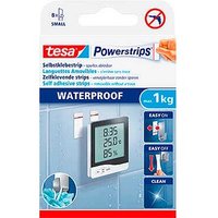 tesa Powerstrips WATERPROOF S 1KG Klebestreifen für max. 1,0 kg 1,4 x 3,4 cm, 10 St. von Tesa