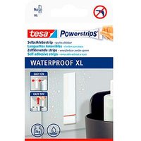 tesa Powerstrips WATERPROOF XL 1KG Klebestreifen für max. 1,0 kg 2,0 x 8,0 cm, 9 St. von Tesa