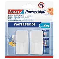 tesa WATERPROOF Large Klebehaken für max. 2,0 kg 2,0 x 5,0 cm, 2 St. von Tesa