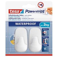 tesa WATERPROOF Small Klebehaken für max. 2,0 kg 2,0 x 5,0 cm, 2 St. von Tesa