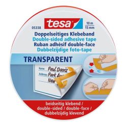 Doppelseitiges Klebeband 15mm 10m von Tesa