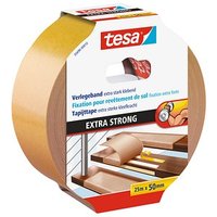 tesa 05696 doppelseitiges Klebeband weiß 50,0 mm x 25,0 m 1 Rolle von Tesa