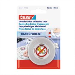 tesa film® Doppelseitiges Klebeband transparent 12mm 10m von Tesa