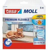 tesa tesamoll® Premium Flexible Fenster-Dichtungsband transparent 9,0 mm x 6,0 m 1 Rolle von Tesa