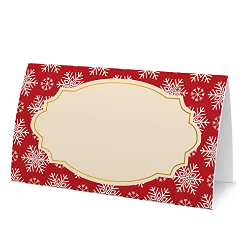 Weihnachtszelt-Etiketten (25 Stück) – Tischkarten für Weihnachten, Tischkarten – perfekt für Weihnachts-Tischkarten, Banketttische, Buffet-Lebensmitteletiketten, Weihnachtsfeiern (FZ-a111) von Tesedupoole