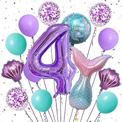 Meerjungfrau Geburtstag Deko 4 Meerjungfrauen Luftballon 4 Jahre Folien Geburtstags Luftballon Meerjungfrauen Party Konfetti Ballon Lila Meerjungfrau Luftballon 4 Jahr Deko Mädchen Meerjungfrau Geburtstag Deko 4 Meerjungfrauen Luftballon 4 Jahre Folien Geburtstags Luftballon Meerjungfrauen Party Konfetti Ballon Lila Meerjungfrau Luftballon 4 Jahr Deko Mädchen von Teselife