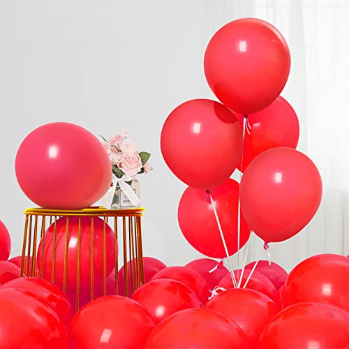 Rote Luftballons, 20 Stück, 12 Zoll, starke, verdickende, glänzende Latexballons für alles Gute zum Geburtstag, Kinder, Party, Hochzeiten, Jubiläum, Braut, Valentinstag, Karneval, Veranstaltungen, Dek von Teselife