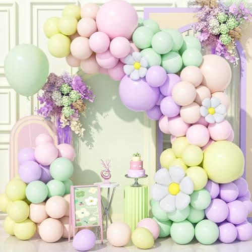 Teselife 136Pcs Pastell Luftballons Bogen Kit, Pastell Bunte Regenbogen Party Ballons Girlande Kit mit Gänseblümchen Ballons für Geburtstag Baby Shower Hochzeit Jahrestag Karneval Party Dekorationen Teselife 136Pcs Pastell Luftballons Bogen Kit, Pastell Bunte Regenbogen Party Ballons Girlande Kit mit Gänseblümchen Ballons für Geburtstag Baby Shower Hochzeit Jahrestag Karneval Party Dekorationen von Teselife