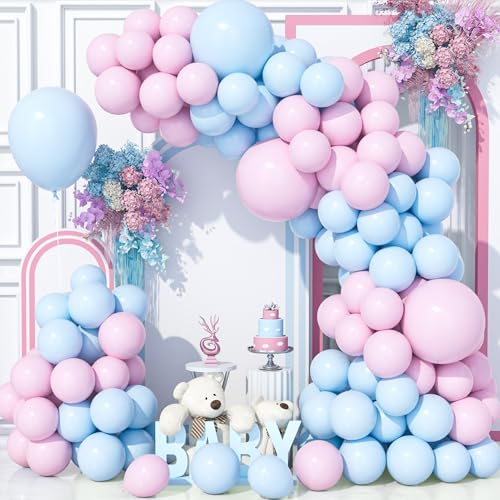Teselife 147Pcs Blau Rosa Luftballons Bogen Kit, Gender Reveal Pastell Rosa Blau Party Ballons Girlande Kit für Geburtstag Baby Shower Hochzeit Jahrestag Karneval Party Dekorationen Zubehör Teselife 147Pcs Blau Rosa Luftballons Bogen Kit, Gender Reveal Pastell Rosa Blau Party Ballons Girlande Kit für Geburtstag Baby Shower Hochzeit Jahrestag Karneval Party Dekorationen Zubehör von Teselife