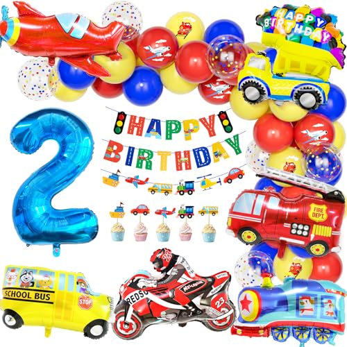 Teselife Autos Deko Kindergeburtstag 2, Geburtstag Luftballons Party Dekoration 2 Jahre Jungen Kinder Cars Truck Feuerwehrfahrzeuge Motorrad Zahlenballon Happy Birthday Banner Tortendeko Partyzubehör Teselife Autos Deko Kindergeburtstag 2, Geburtstag Luftballons Party Dekoration 2 Jahre Jungen Kinder Cars Truck Feuerwehrfahrzeuge Motorrad Zahlenballon Happy Birthday Banner Tortendeko Partyzubehör von Teselife