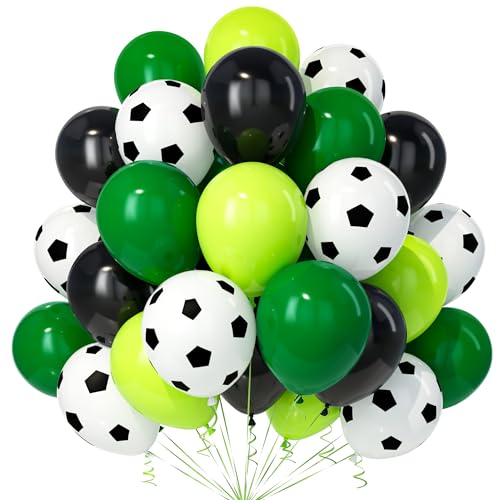 Teselife Fußball Luftballons, 30Stück 12 Zoll Dunkelgrün Schwarz Fruchtgrün Fussball Fünfeck Aufdruck Ballons mit Band Junge Kinder Geburtstag Hochzeit Verlobung Fußball Sport Thema Party Dekorationen Teselife Fußball Luftballons, 30Stück 12 Zoll Dunkelgrün Schwarz Fruchtgrün Fussball Fünfeck Aufdruck Ballons mit Band Junge Kinder Geburtstag Hochzeit Verlobung Fußball Sport Thema Party Dekorationen von Teselife
