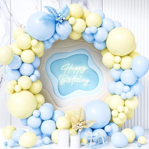 Teselife Luftballons Girlande Blau Gelb, 119 Stück Ballons Pastell Macaron Baby Blau und Gelb Latex Luftballon Junge Mädche Kinder Geburtstag Ballon Hochzeit Jubiläum Babyparty Bär Thema Party Teselife Luftballons Girlande Blau Gelb, 119 Stück Ballons Pastell Macaron Baby Blau und Gelb Latex Luftballon Junge Mädche Kinder Geburtstag Ballon Hochzeit Jubiläum Babyparty Bär Thema Party von Teselife