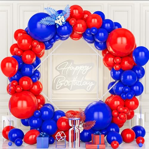 Teselife Luftballons Girlande Blau Rot, 119 Stück Ballons Rot und Dunkel Blau Latex Luftballon Frauen Männer Kind Geburtstag Hochzeit Jubiläum Verlobung Abschlussfeier Bachelor Spinne Held Thema Deko Teselife Luftballons Girlande Blau Rot, 119 Stück Ballons Rot und Dunkel Blau Latex Luftballon Frauen Männer Kind Geburtstag Hochzeit Jubiläum Verlobung Abschlussfeier Bachelor Spinne Held Thema Deko von Teselife