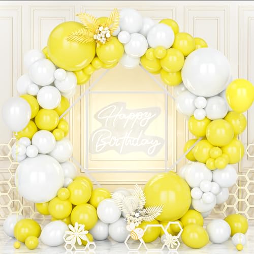 Teselife Luftballons Girlande Gelb Weiß, 119 Stück Ballons Weiß und Gelb Latex Luftballon Junge Mädche Kind Geburtstag Ballon Hochzeit Jubiläum Verlobung Abschlussfeier Bachelor Biene Thema Party Deko Teselife Luftballons Girlande Gelb Weiß, 119 Stück Ballons Weiß und Gelb Latex Luftballon Junge Mädche Kind Geburtstag Ballon Hochzeit Jubiläum Verlobung Abschlussfeier Bachelor Biene Thema Party Deko von Teselife