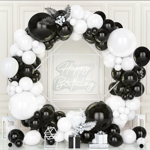 Teselife Luftballons Girlande Schwarz Weiß, 119 Stück Ballons Weiß und Schwarz Latex Luftballon Junge Männer Geburtstag Ballon Hochzeit Jubiläum Babyparty Verlobung Abschlussfeier Bachelor Party Deko Teselife Luftballons Girlande Schwarz Weiß, 119 Stück Ballons Weiß und Schwarz Latex Luftballon Junge Männer Geburtstag Ballon Hochzeit Jubiläum Babyparty Verlobung Abschlussfeier Bachelor Party Deko von Teselife