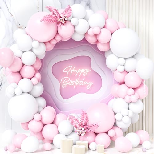 Teselife Luftballons Girlande Weiß Rosa, 119 Stück Ballons Pastell Macaron Baby Rosa und Weiß Latex Luftballon Mädche Kinder Geburtstag Ballon Hochzeit Taufe Babyparty Gender Reveal Party Dekoration Teselife Luftballons Girlande Weiß Rosa, 119 Stück Ballons Pastell Macaron Baby Rosa und Weiß Latex Luftballon Mädche Kinder Geburtstag Ballon Hochzeit Taufe Babyparty Gender Reveal Party Dekoration von Teselife