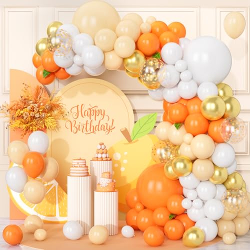 Teselife Luftballons Orange Weiß, 123Stück Ballon Girlande Matt Weiss Apricot Beige Metallisch Gold Orange Konfetti Latex Ballon für Mädchen Geburtstag Hochzeit Babyparty Taufe Thanksgiving Party Deko Teselife Luftballons Orange Weiß, 123Stück Ballon Girlande Matt Weiss Apricot Beige Metallisch Gold Orange Konfetti Latex Ballon für Mädchen Geburtstag Hochzeit Babyparty Taufe Thanksgiving Party Deko von Teselife