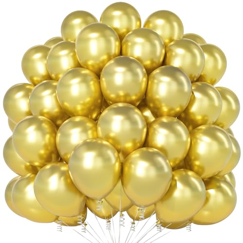 Teselife Metallic Gold Luftballons, 100 Stück 12 Zoll Chrom Gold Luftballons, Latex Gold Party Ballons Für Männer Frauen Geburtstag Babyparty Jahrestag Abschlussfeier Weihnachten Verlobungsfeier Deko Teselife Metallic Gold Luftballons, 100 Stück 12 Zoll Chrom Gold Luftballons, Latex Gold Party Ballons Für Männer Frauen Geburtstag Babyparty Jahrestag Abschlussfeier Weihnachten Verlobungsfeier Deko von Teselife