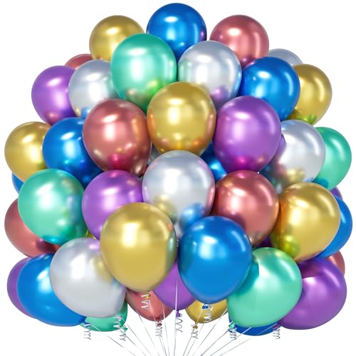 Teselife Metallische Regenbogen Luftballons, 100 Stück 12 Zoll Chrom Mehrfarbige Luftballons, Regenbogen Party Ballons Für Männer Frauen Geburtstag Babyparty Jahrestag Abschluss Verlobung Party Deko Teselife Metallische Regenbogen Luftballons, 100 Stück 12 Zoll Chrom Mehrfarbige Luftballons, Regenbogen Party Ballons Für Männer Frauen Geburtstag Babyparty Jahrestag Abschluss Verlobung Party Deko von Teselife