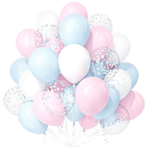 Teselife Rosa und Blau Luftballons, 30Stück 12 Zoll Pastell Rosa Blaues Weiß Konfetti Ballon Gender Reveal Ballons Geschlecht Offenbaren Kinder Junge Mädchen Geburtstag Hochzeit Baby Shower Party Deko Teselife Rosa und Blau Luftballons, 30Stück 12 Zoll Pastell Rosa Blaues Weiß Konfetti Ballon Gender Reveal Ballons Geschlecht Offenbaren Kinder Junge Mädchen Geburtstag Hochzeit Baby Shower Party Deko von Teselife