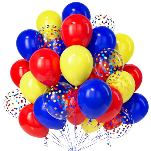 Teselife Rot Gelb Blau Luftballons, 30Stück 12 Zoll Dunkelblau Rot Gelb Konfetti Ballons Jungen Kinder Geburtstag Hochzeit Abschlussfeiern Verlobung Baby Shower Carnival Zirkus Welpenpfoten Party Deko Teselife Rot Gelb Blau Luftballons, 30Stück 12 Zoll Dunkelblau Rot Gelb Konfetti Ballons Jungen Kinder Geburtstag Hochzeit Abschlussfeiern Verlobung Baby Shower Carnival Zirkus Welpenpfoten Party Deko von Teselife