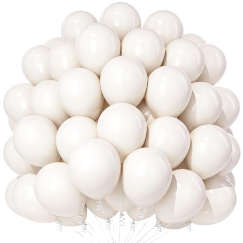 Teselife Sand Weiße Luftballons, 100 Stück 12 Zoll Matte Sandweiße Luftballons, Weiße Latex Party Ballons Für Männer Frauen Geburtstag Babyparty Jahrestag Hochzeit Verlobung Abschlussfeier Party Deko Teselife Sand Weiße Luftballons, 100 Stück 12 Zoll Matte Sandweiße Luftballons, Weiße Latex Party Ballons Für Männer Frauen Geburtstag Babyparty Jahrestag Hochzeit Verlobung Abschlussfeier Party Deko von Teselife
