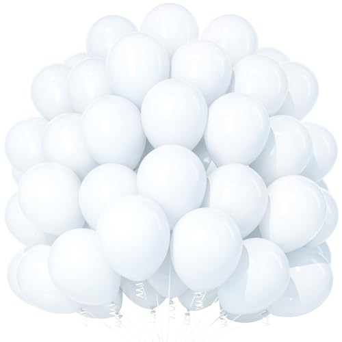 Teselife Weiße Luftballons, 100 Stück 12 Zoll Matt Weiße Luftballons, Weiße Latex Party Ballons Für Mädchen Frauen Geburtstag Jahrestag Hochzeit Verlobung Abschlussfeier Babyparty Party Dekorationen Teselife Weiße Luftballons, 100 Stück 12 Zoll Matt Weiße Luftballons, Weiße Latex Party Ballons Für Mädchen Frauen Geburtstag Jahrestag Hochzeit Verlobung Abschlussfeier Babyparty Party Dekorationen von Teselife