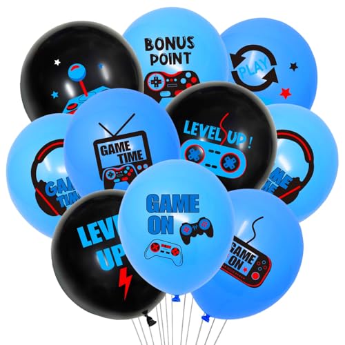 Videospiel-Geburtstagsballons – 36 Stück Gamer-Motto-Party-Dekorationen für Jungen, Teenager, Level-Up-Gaming-Ballon-Set, 30,5 cm, Latex für Videospiel-Party-Zubehör, Spiel-On-Dekor Videospiel-Geburtstagsballons – 36 Stück Gamer-Motto-Party-Dekorationen für Jungen, Teenager, Level-Up-Gaming-Ballon-Set, 30,5 cm, Latex für Videospiel-Party-Zubehör, Spiel-On-Dekor von Tesitehi