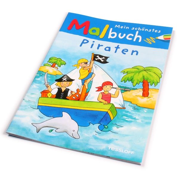 Piraten-Malbuch 32 Seiten, große Ausmalbilder, Piratenschiff ausmalen von Tessloff Medienvertrieb GmbH &