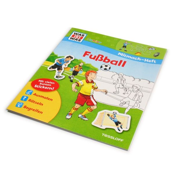 WAS IST WAS-Mitmach-Heft Fußball zum Rätseln & Ausmalen, 24 Seiten von Tessloff Medienvertrieb GmbH &