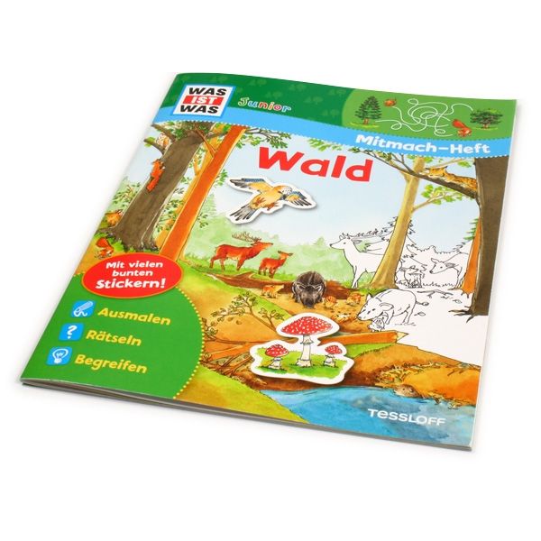 WAS IST WAS-Mitmach-Heft "Wald", Rätsel und Ausmalbilder, 24 Seiten von Tessloff Medienvertrieb GmbH &