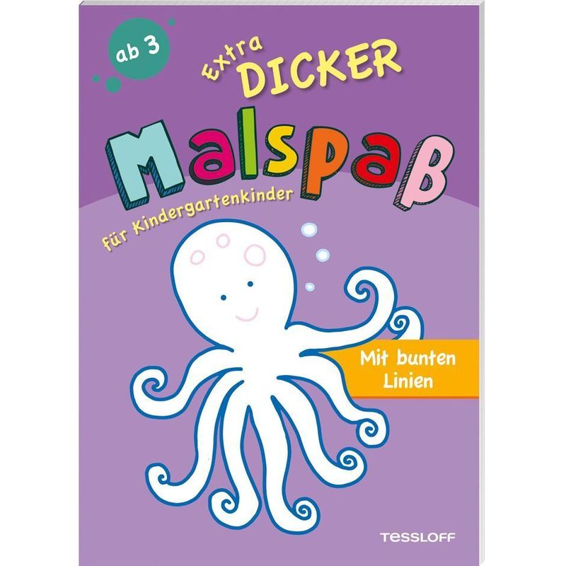 Extradicker Malspaß Für Kindergartenkinder. Mit Bunten Linien, Kartoniert (TB) von Tessloff Verlag Ragnar Tessloff GmbH & Co. KG