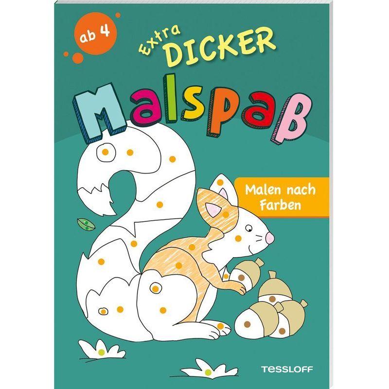 Malbücher Und -Blöcke / Extradicker Malspaß. Malen Nach Farben, Kartoniert (TB) von Tessloff Verlag Ragnar Tessloff GmbH & Co. KG