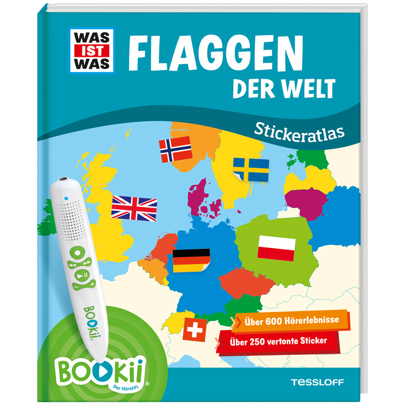 Bookii / Antippen, Spielen, Lernen / Bookii - Was Ist Was - Flaggen Der Welt Stickeratlas - Manfred Baur, Gebunden von Tessloff