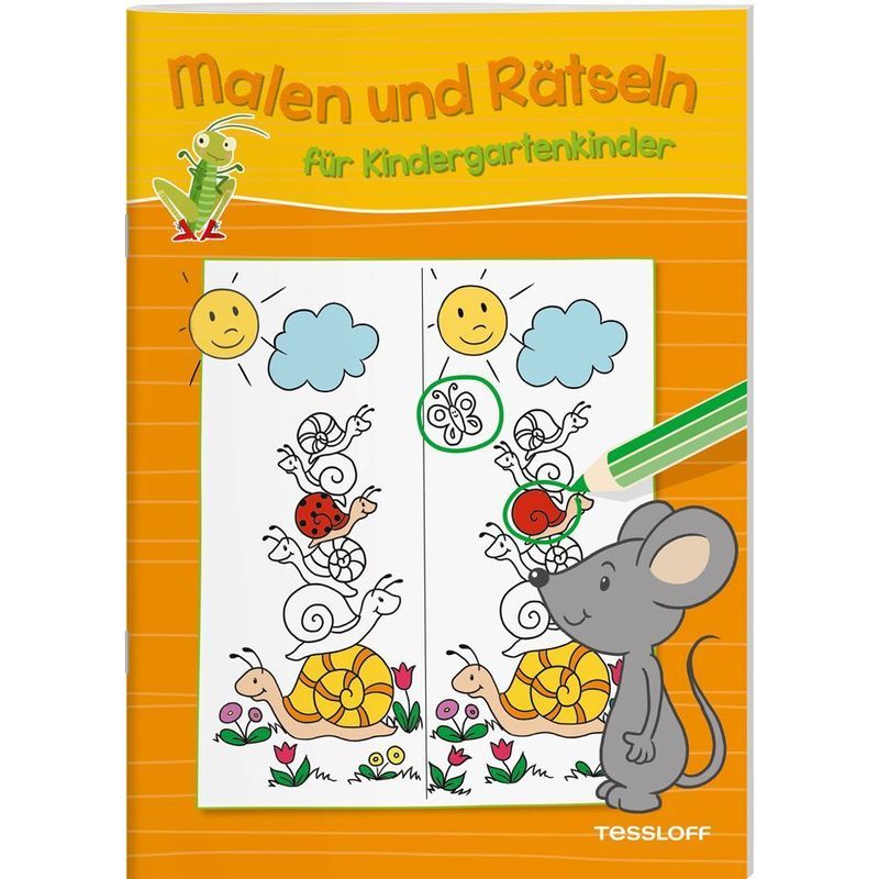 Malen Und Rätseln Für Kindergartenkinder (Orange), Geheftet von Tessloff