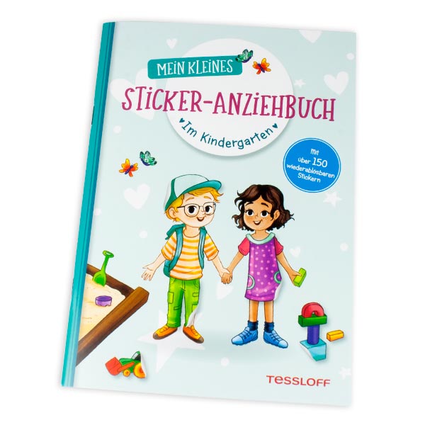 Mein kleines Sticker-Anziehbuch, Im Kindergarten von Tessloff
