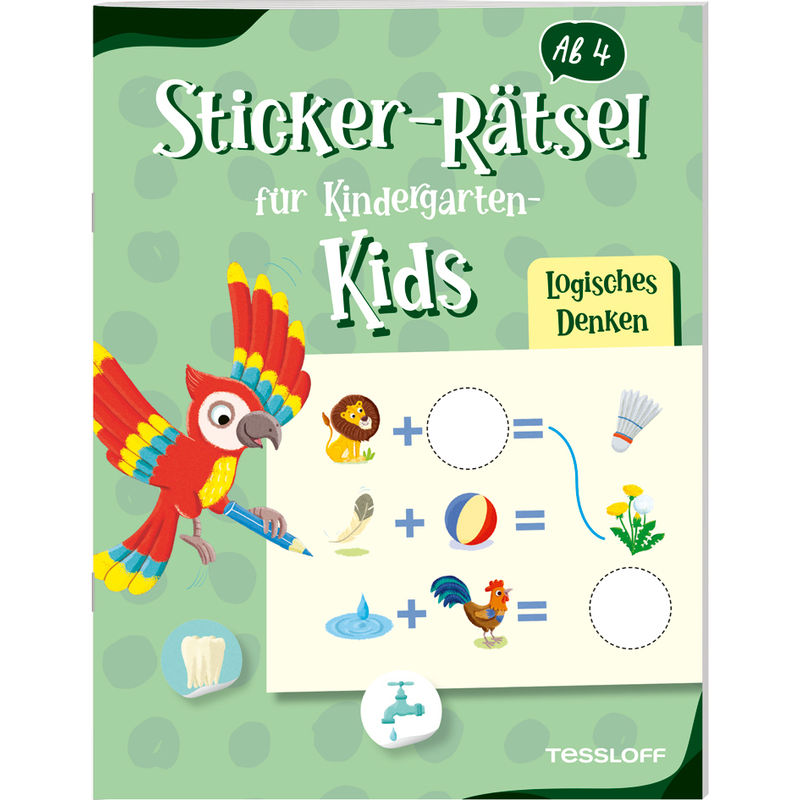 Sticker-Rätsel Für Kindergarten-Kids. Logisches Denken, Geheftet von Tessloff