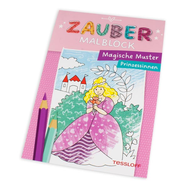 Zauber-Malblock, Prinzessinnen, 31 Blatt, 21cm x 14,8cm Zauber-Malblock, Prinzessinnen, 31 Blatt, 21cm x 14,8cm von Tessloff
