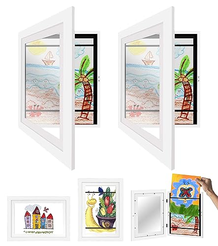 2 Stück Kunstfotorahmen für Kinder,A4 Scharnierter Bilderrahmen Holz,Befüllbar Fotorahmen zum öffnen,Frontöffnung für Kunstwerke,Ideal für Kinderzeichnungen,Kunstprojekte,Schule,Zuhause oder Büro 2 Stück Kunstfotorahmen für Kinder,A4 Scharnierter Bilderrahmen Holz,Befüllbar Fotorahmen zum öffnen,Frontöffnung für Kunstwerke,Ideal für Kinderzeichnungen,Kunstprojekte,Schule,Zuhause oder Büro von Tesyeux