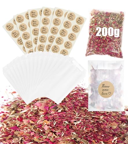 60 Sets Hochzeit Konfetti Taschen,Blütenkonfetti Hochzeitskonfetti,Natürliches Getrocknetes Blüten Rose Blumen Konfetti Getrocknete Rosenblätter Pergamin Papierbeutel Aufkleber für Verlobung Jubiläum 60 Sets Hochzeit Konfetti Taschen,Blütenkonfetti Hochzeitskonfetti,Natürliches Getrocknetes Blüten Rose Blumen Konfetti Getrocknete Rosenblätter Pergamin Papierbeutel Aufkleber für Verlobung Jubiläum von Tesyeux
